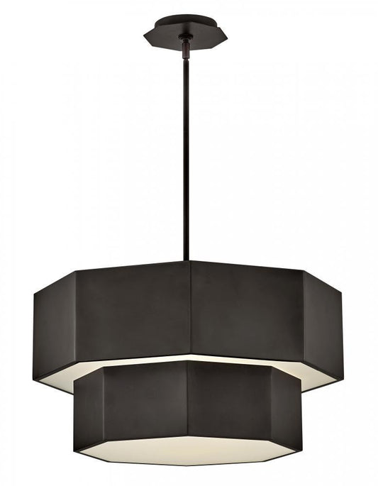 Hinkley Facet Medium Convertible Chandelier Black Oxide