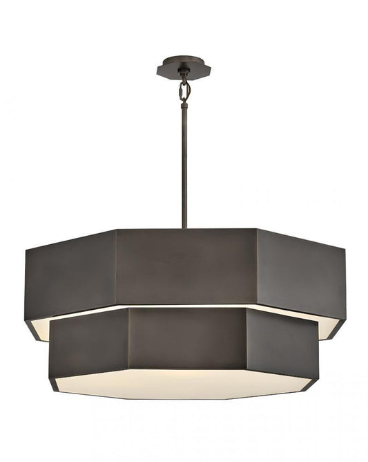 Hinkley Facet Medium Convertible Chandelier Black Oxide