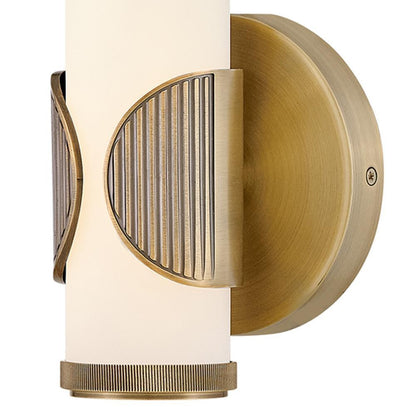 Hinkley Femi Medium LED Bath Wall Sconce Lacquered Brass 4.75"W x 13.0"H x 3.75"L