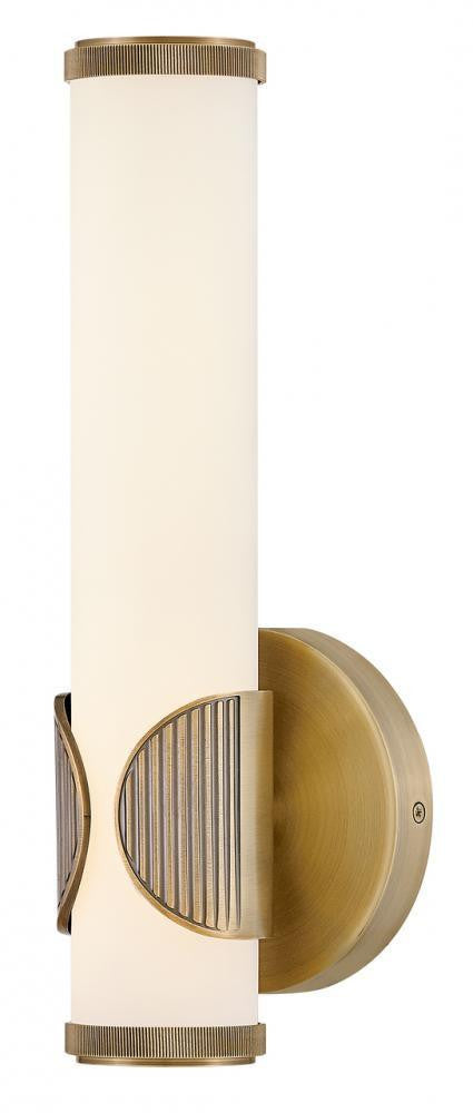 Hinkley Femi Medium LED Bath Wall Sconce Lacquered Brass 4.75"W x 13.0"H x 3.75"L