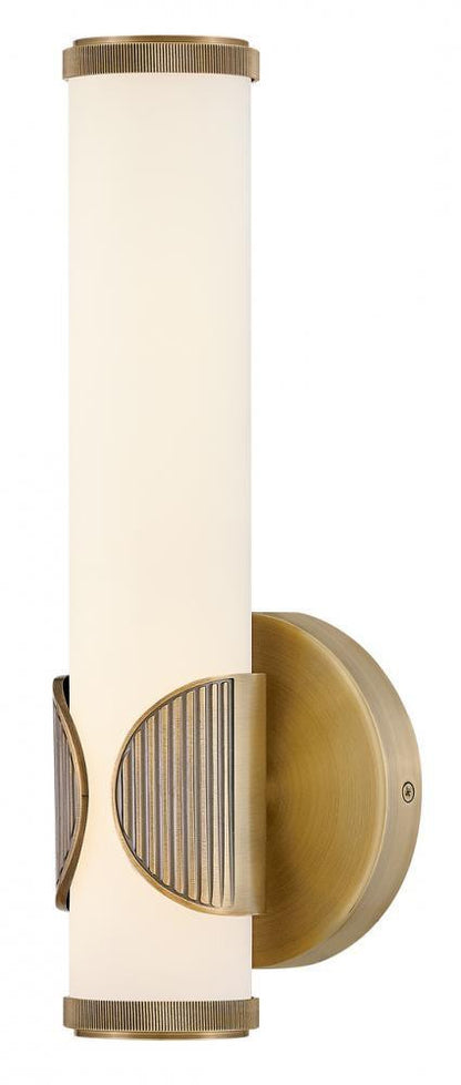 Hinkley Femi Medium LED Bath Wall Sconce Lacquered Brass 4.75"W x 13.0"H x 3.75"L