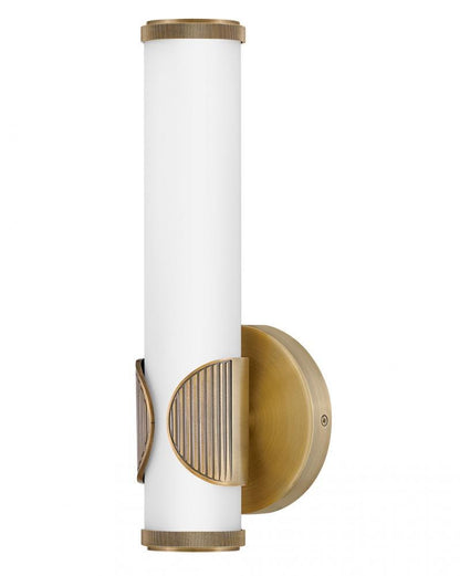 Hinkley Femi Medium LED Bath Wall Sconce Lacquered Brass 4.75"W x 13.0"H x 3.75"L