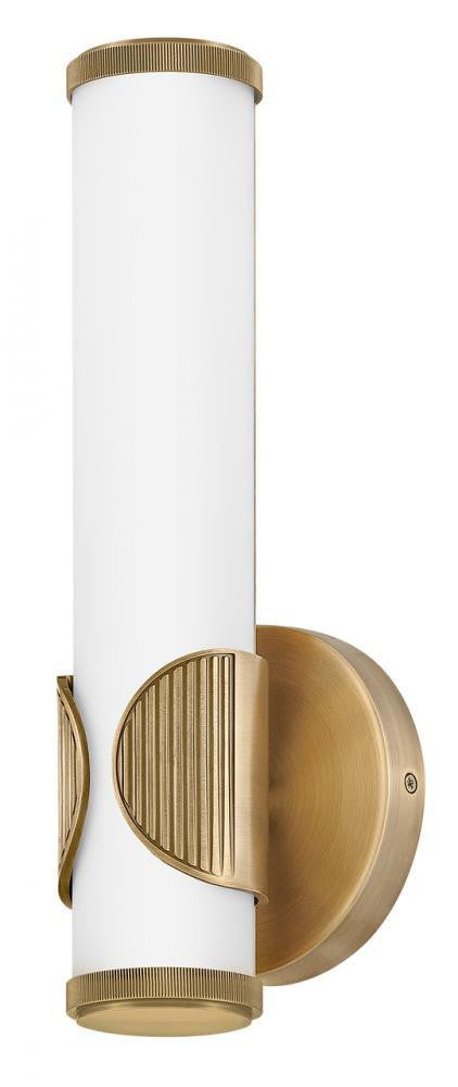 Hinkley Femi Medium LED Bath Wall Sconce Lacquered Brass 4.75"W x 13.0"H x 3.75"L