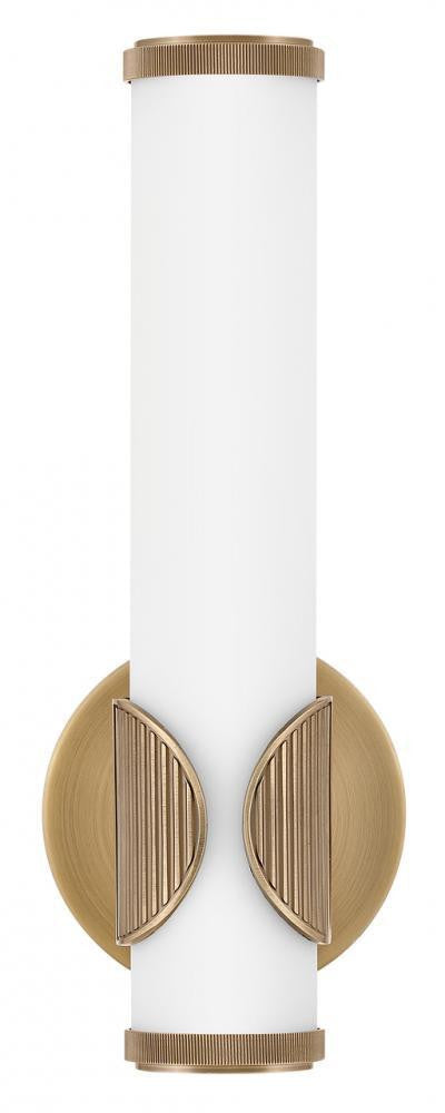 Hinkley Femi Medium LED Bath Wall Sconce Lacquered Brass 4.75"W x 13.0"H x 3.75"L