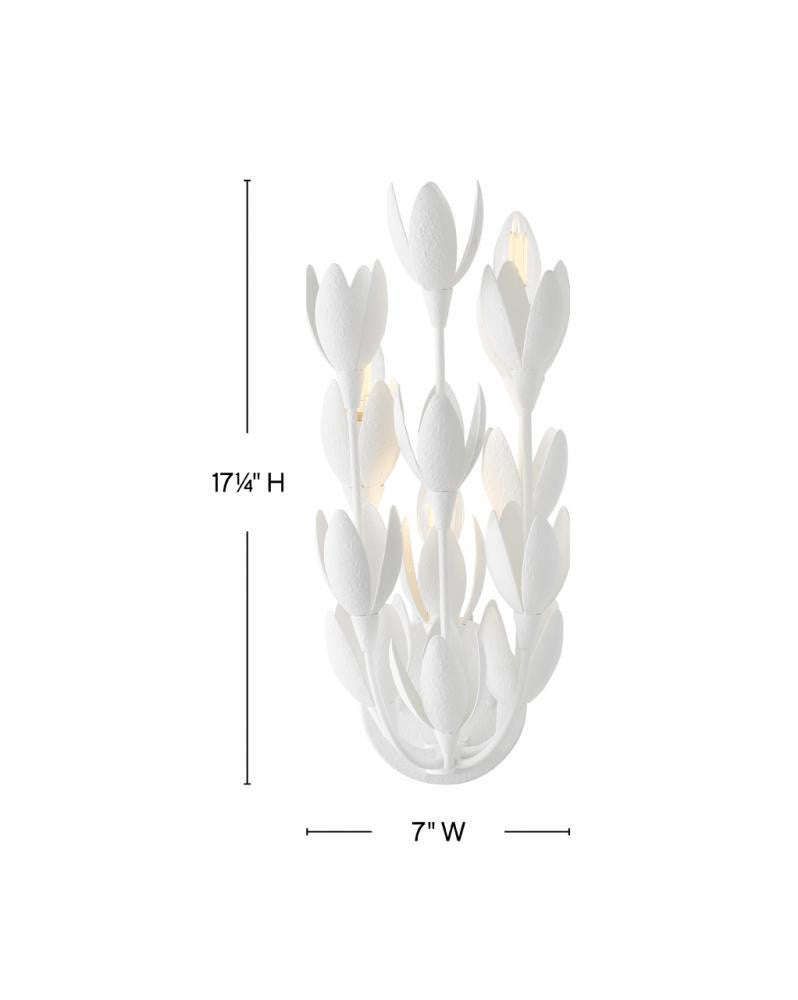 Hinkley Flora Large Sconce Textured Plaster