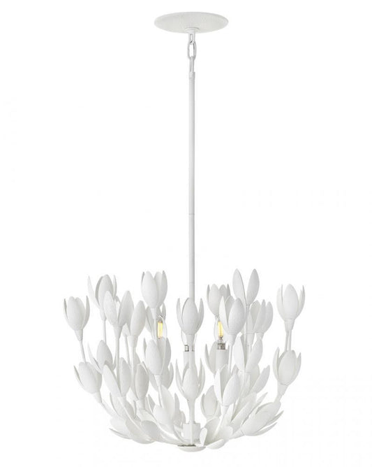 Hinkley Flora Medium Single Tier Pendant Textured Plaster