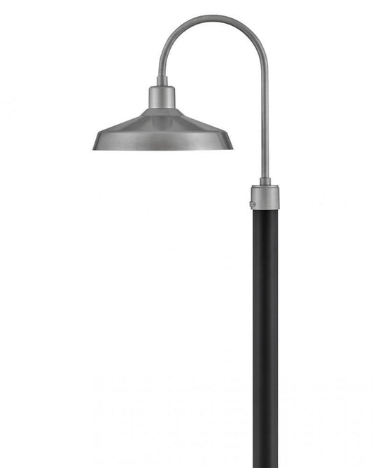 Hinkley Forge Large Post Top or Pier Mount Lantern Antique Brushed Aluminum