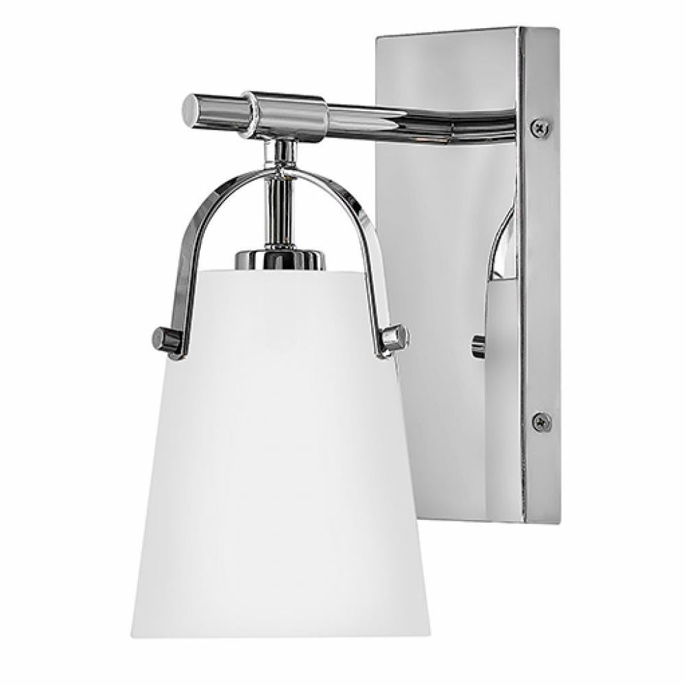 Hinkley Foster Medium Sconce Chrome Etched Opal