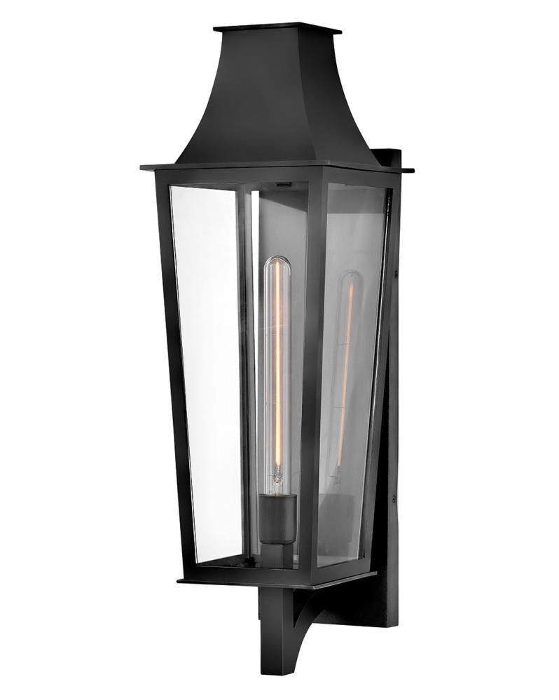 Hinkley Georgetown Large Wall Mount Lantern Black