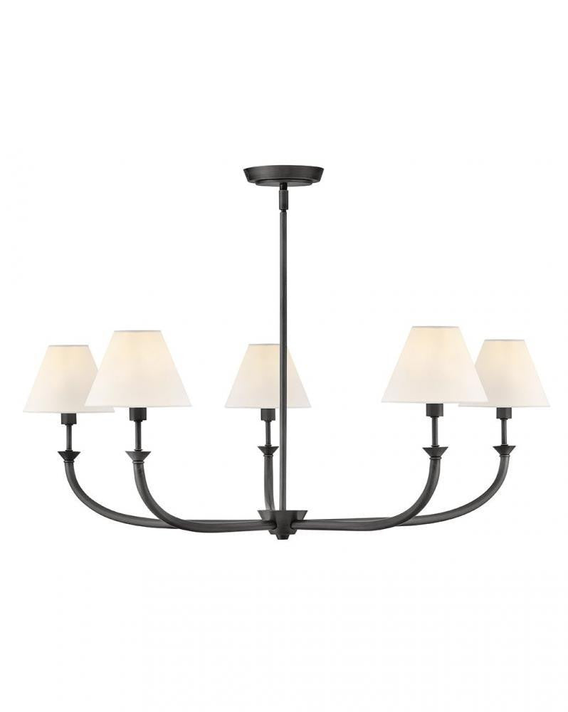 Hinkley Greta Large Formal Chandelier Blackened Brass