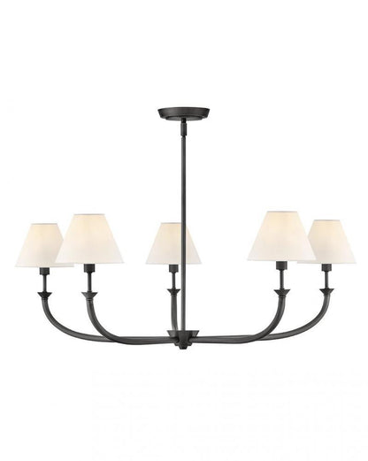 Hinkley Greta Large Formal Chandelier Blackened Brass