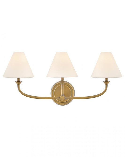 Hinkley Greta Medium Three Light Vanity Heritage Brass