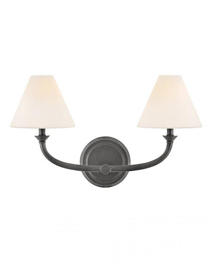 Hinkley Greta Small Two Light Vanity Blackened Brass
