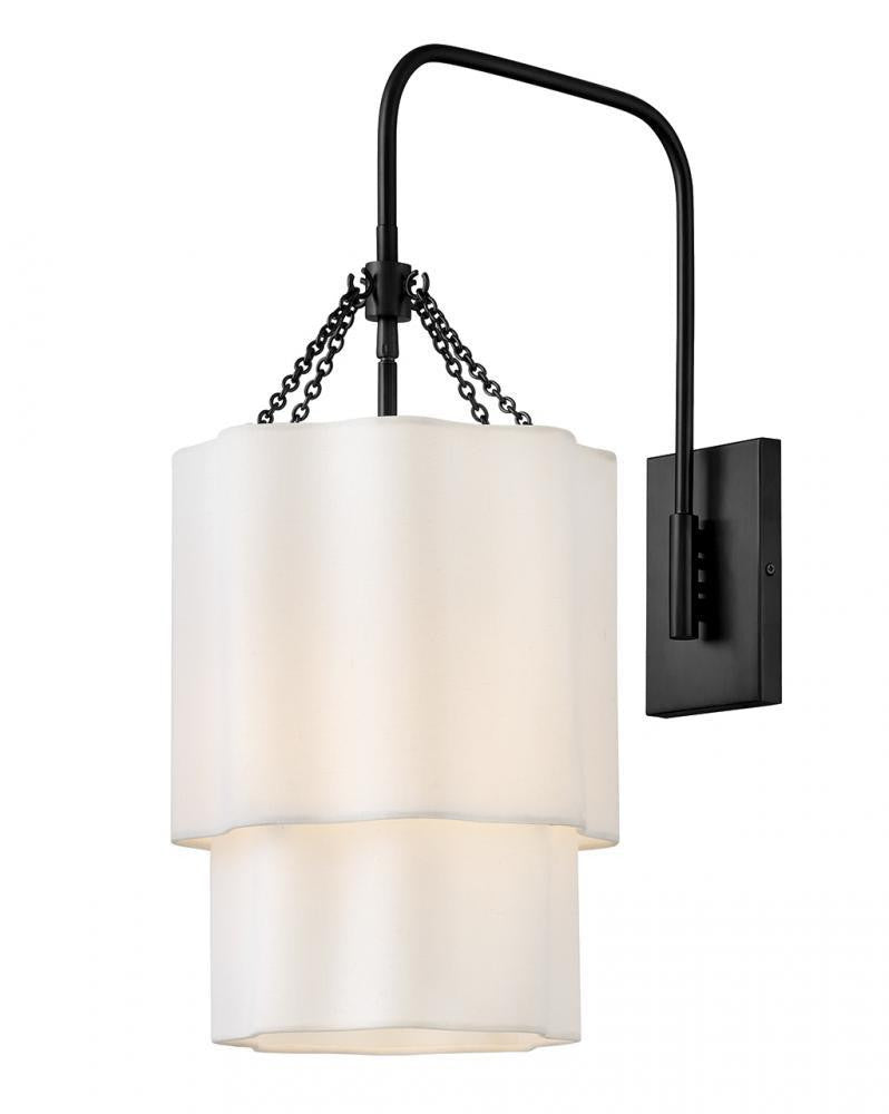 Hinkley Gwen Large Single Light Sconce Black