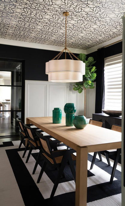 Hinkley Gwen Medium Drum Chandelier Lacquered Brass