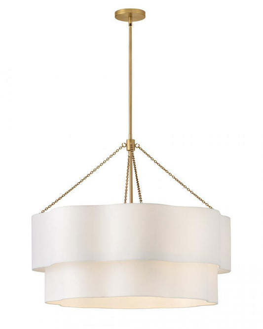 Hinkley Gwen Medium Drum Chandelier Lacquered Brass