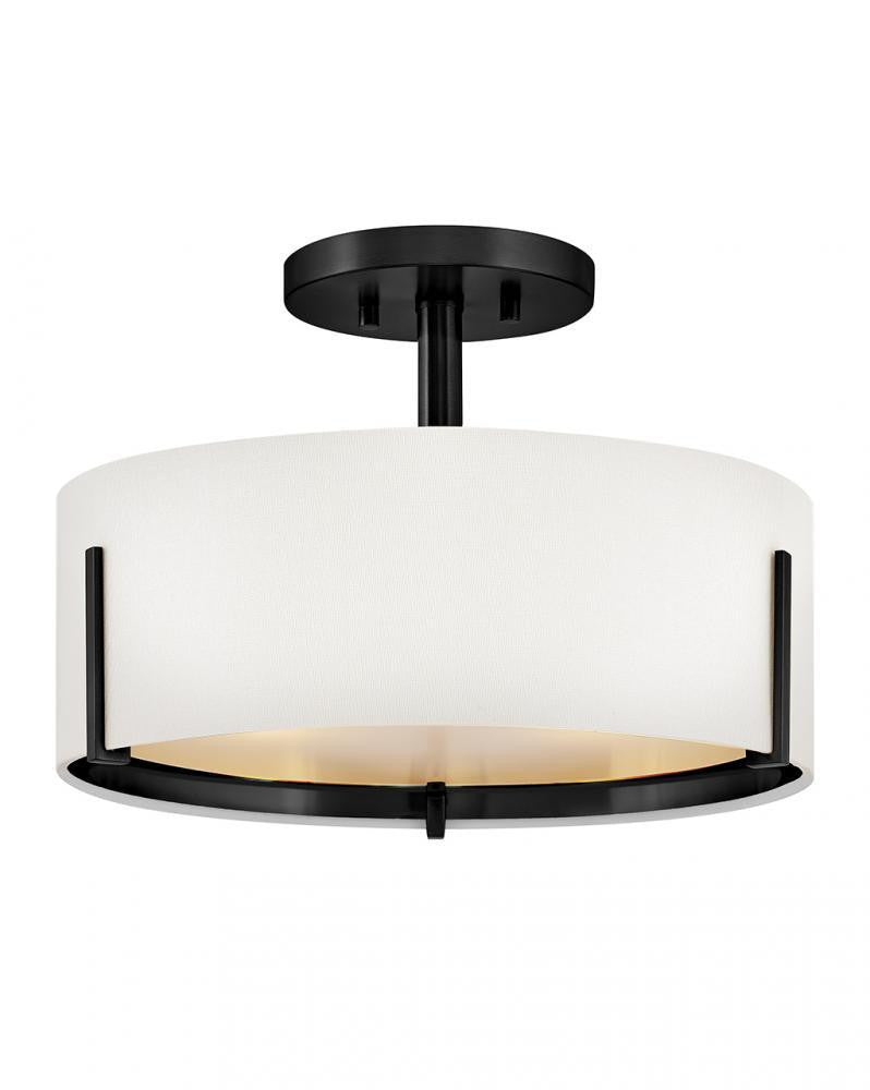 Hinkley Halle Medium Semi-Flush Mount Black