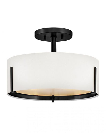 Hinkley Halle Medium Semi-Flush Mount Black