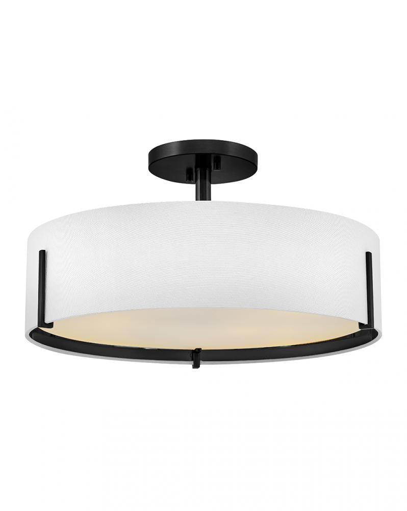 Hinkley Halle Medium Semi-Flush Mount Black