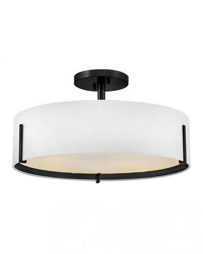 Hinkley Halle Medium Semi-Flush Mount Black