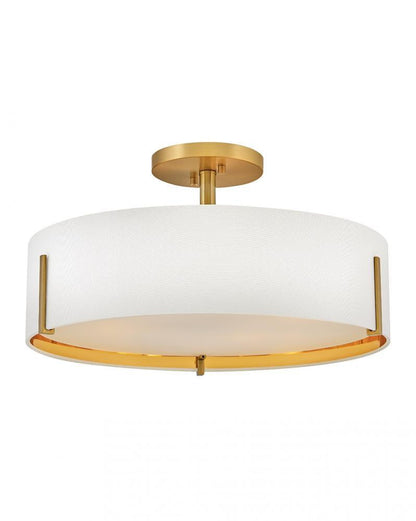 Hinkley Halle Medium Semi-Flush Mount Lacquered Brass