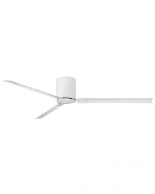 Hinkley Indy Flush Ceiling Fan 3-Blade Steel, White, Matte White