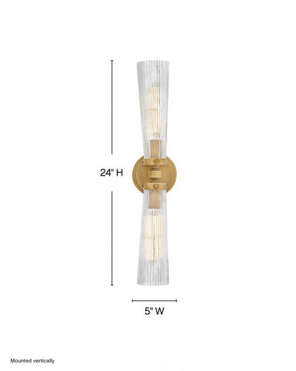 Hinkley Jude Large Two Light Vanity Heritage Brass