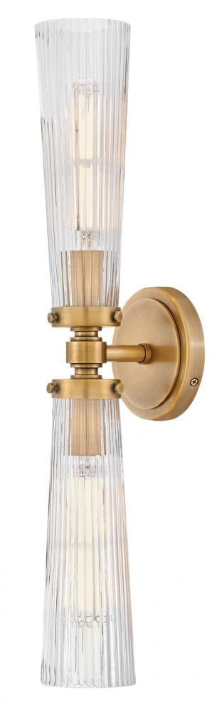Hinkley Jude Large Two Light Vanity Heritage Brass