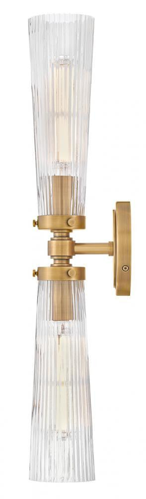 Hinkley Jude Large Two Light Vanity Heritage Brass