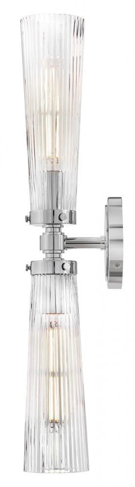 Hinkley Jude Large Two Light Vanity Polished Nickel