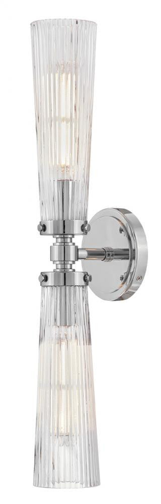 Hinkley Jude Large Two Light Vanity Polished Nickel