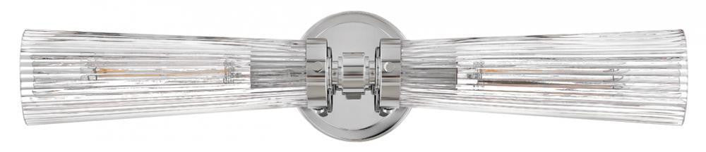 Hinkley Jude Large Two Light Vanity Polished Nickel
