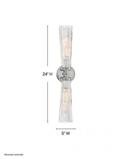 Hinkley Jude Large Two Light Vanity Polished Nickel