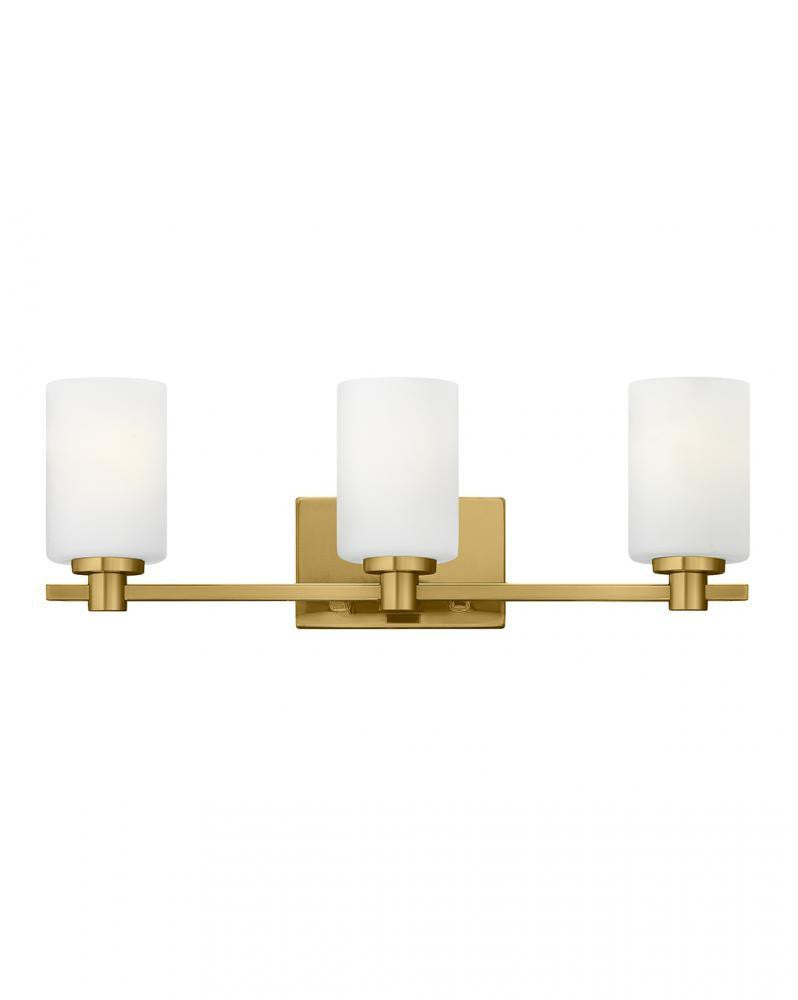 Hinkley Karlie Medium Three Light Vanity Lacquered Brass