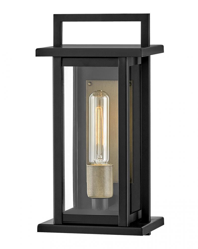 Hinkley Langston Outdoor Wall Lantern Aluminum, Black