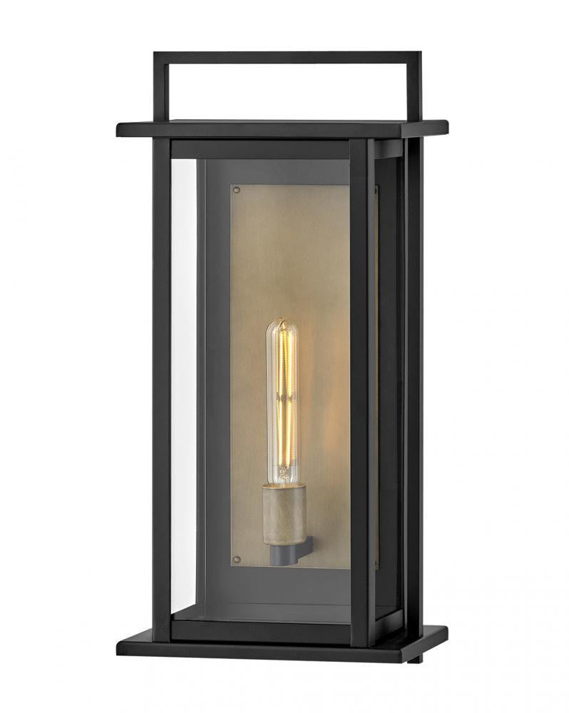 Hinkley Langston Outdoor Wall Lantern Aluminum, Black