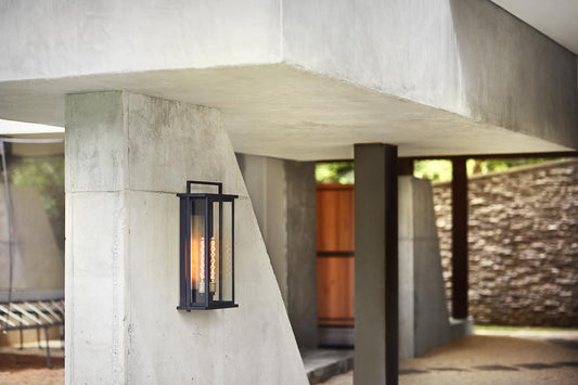 Hinkley Langston Outdoor Wall Lantern, 2-Light, Aluminum, 28"H (24028BK 9U5A1)
