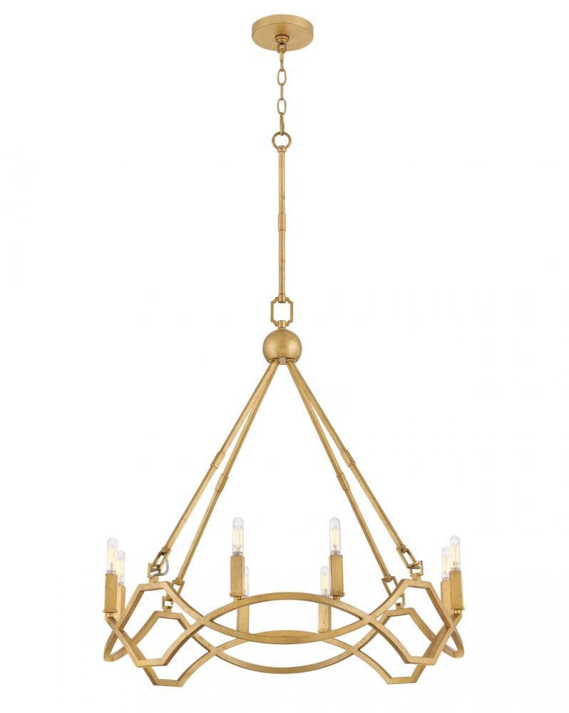 Hinkley Leona Medium Chandelier Distressed Brass, Gold