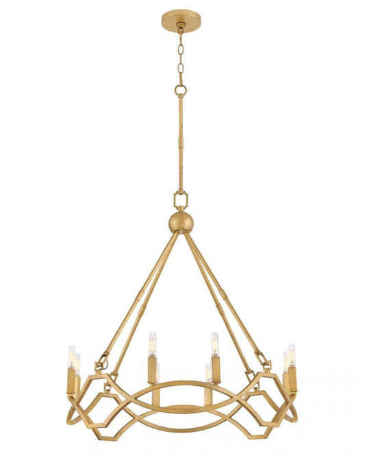 Hinkley Leona Medium Chandelier Distressed Brass, Gold