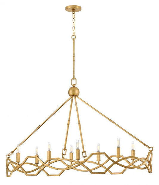 Hinkley Leona Medium Eight Light Linear Chandelier