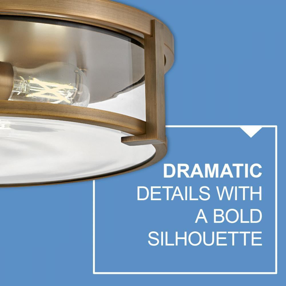 Hinkley Lowell Medium Flush Mount Brushed Bronze