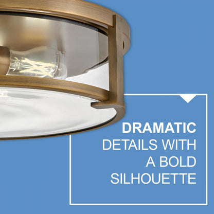 Hinkley Lowell Medium Flush Mount Brushed Bronze
