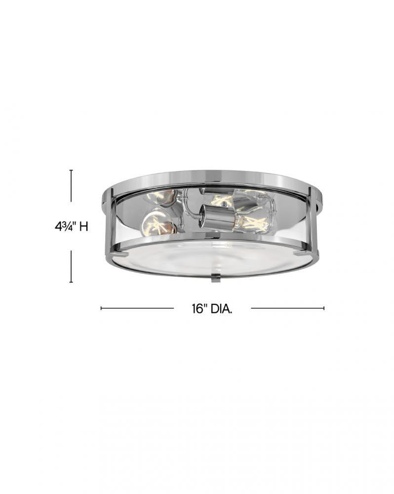 Hinkley Lowell Medium Flush Mount Chrome