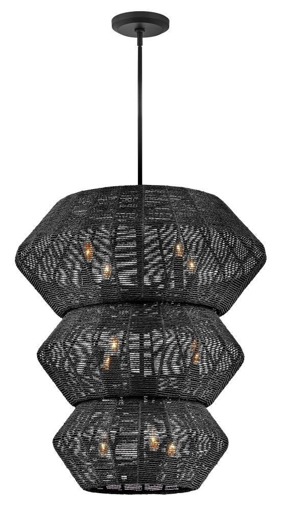 Hinkley Luca Double Extra Large Multi Tier Chandelier Black