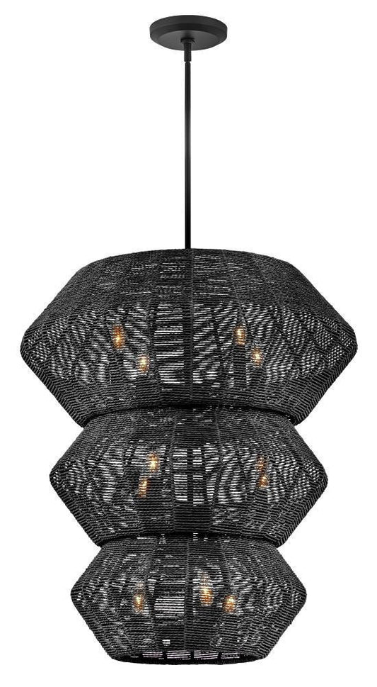 Hinkley Luca Double Extra Large Multi Tier Chandelier Black