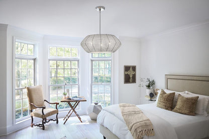 Hinkley Luca Drum Shade Chandelier, 3-Light, Chrome, 21.5"W (40383PCM 9Q9HY)