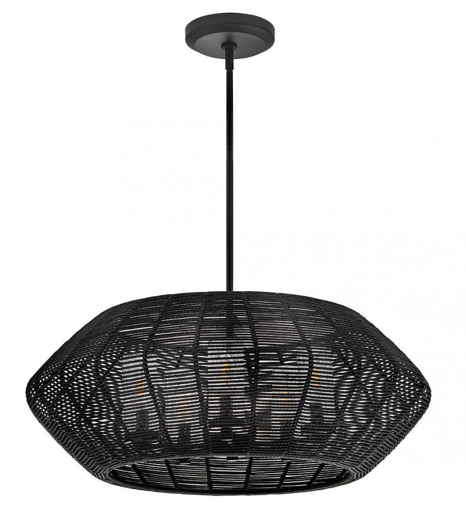 Hinkley Luca Medium Single Tier Chandelier Black