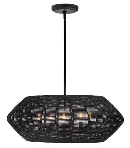 Hinkley Luca Medium Single Tier Chandelier Black 28.0"W x 10.75"H x 28.0"L Black Shade