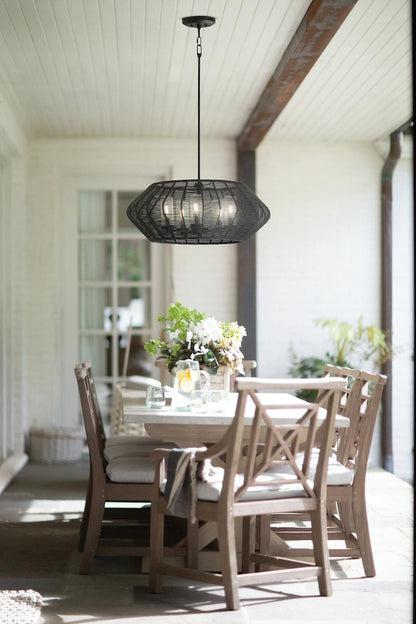 Hinkley Luca Medium Single Tier Chandelier Black 28.0"W x 10.75"H x 28.0"L Black Shade