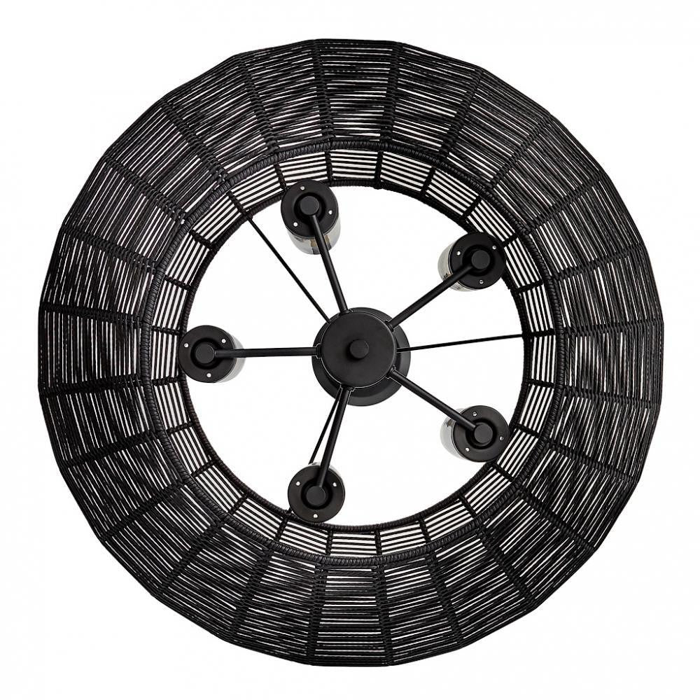 Hinkley Luca Medium Single Tier Chandelier Black 28.0"W x 10.75"H x 28.0"L Black Shade